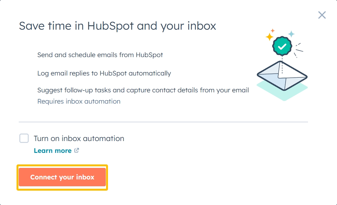 [Image3: Connect personal email button]