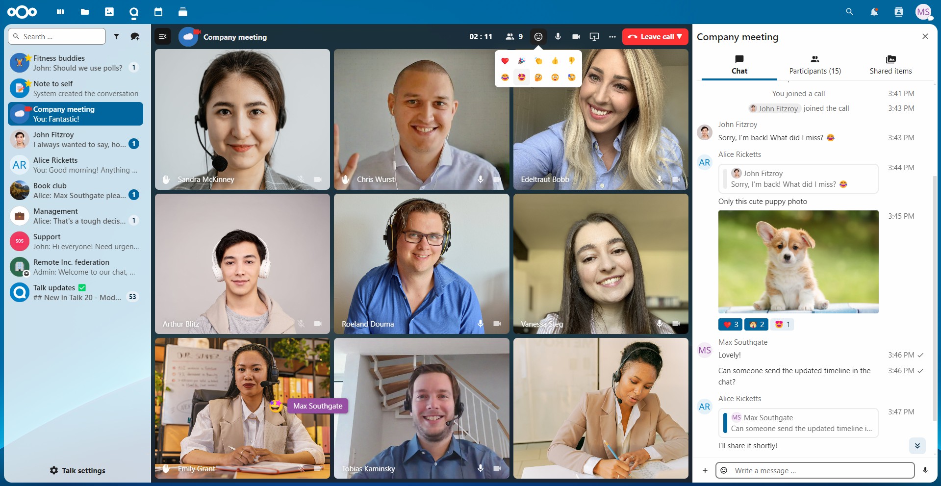 Nextcloud Talk Audio & Video Communication