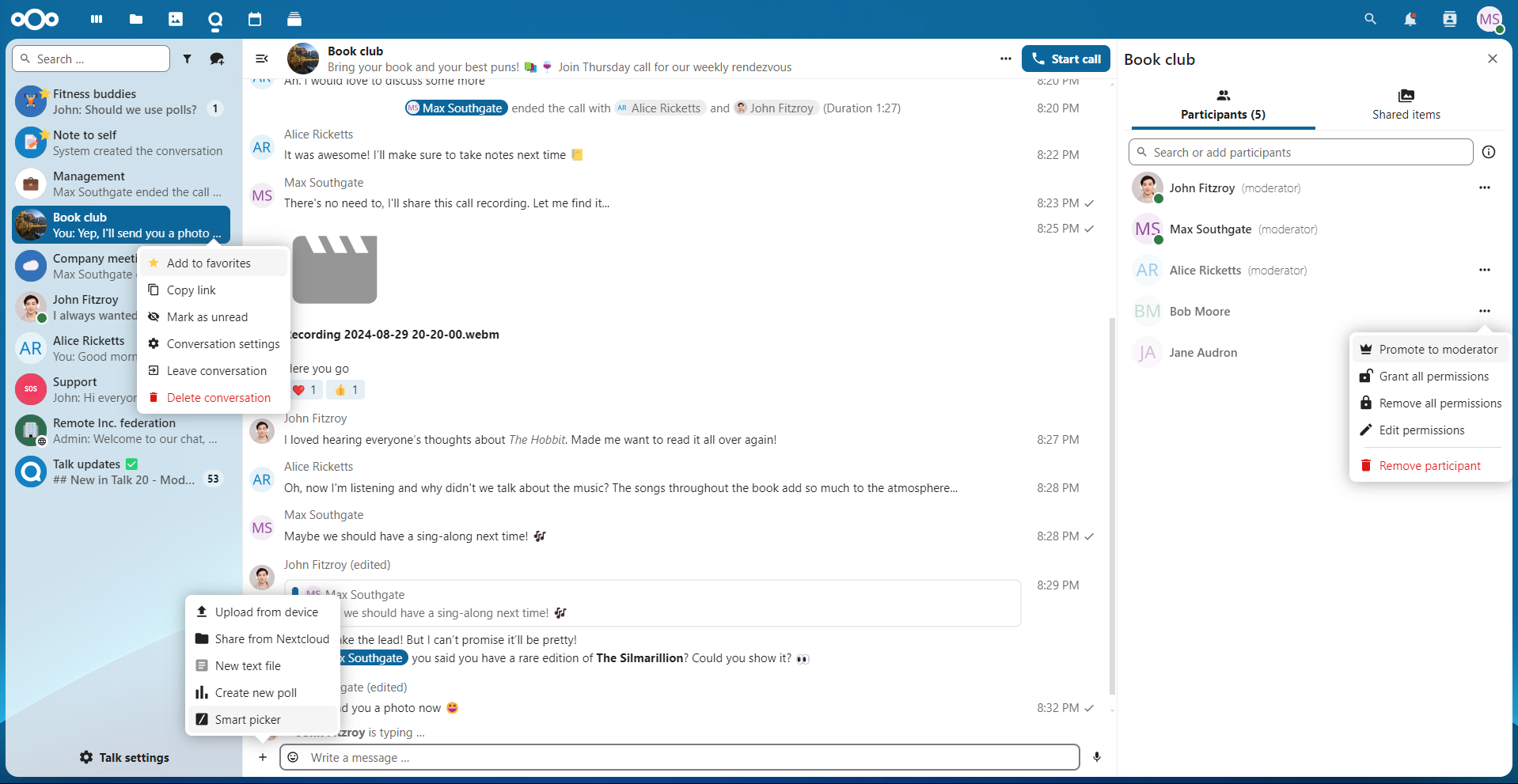 Nextcloud Talk Instant Messaging Chat