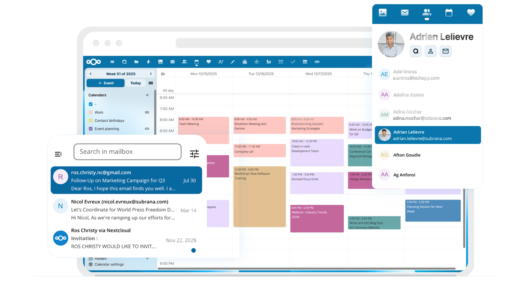 Nextcloud Groupware Scheduling & Collaboration